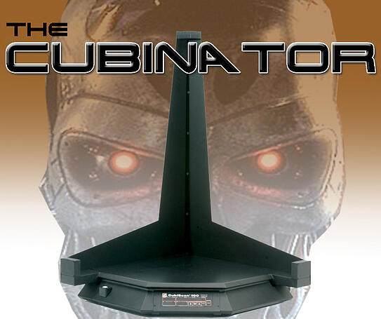 The Cubinator, CubiScan dimensioning and weighing device