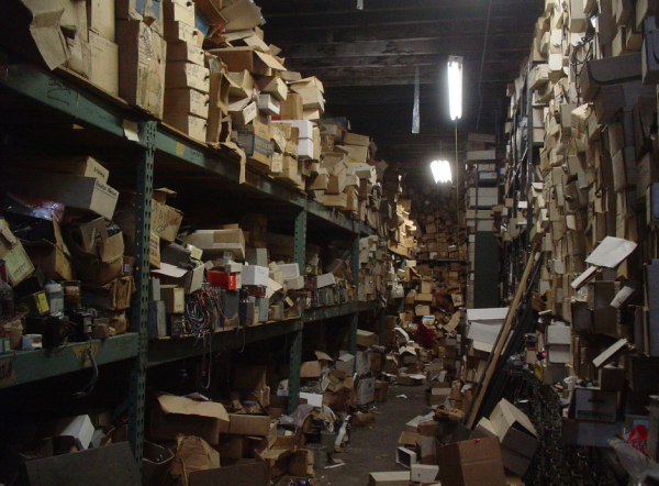 warehouse efficiencies, storage allocation, swimming in a mess of boxes